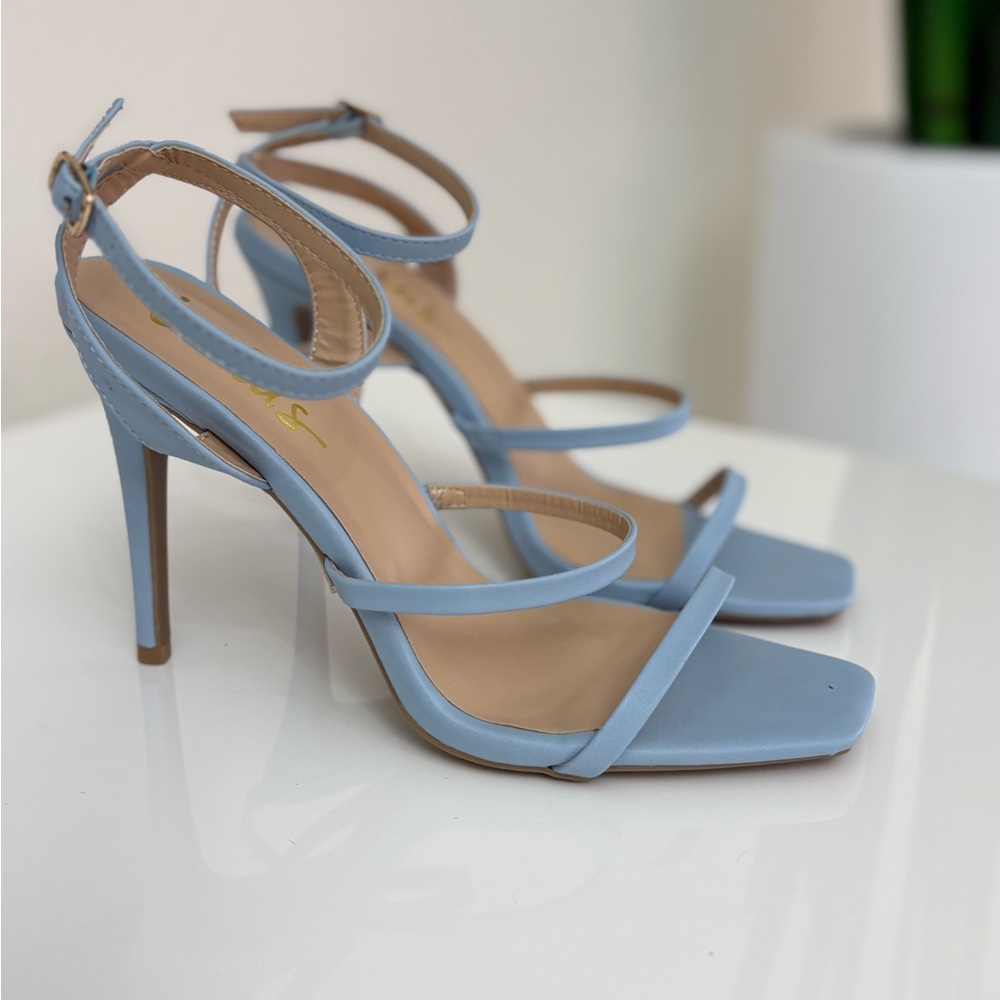 Lulu's Light Blue Strappy Heels